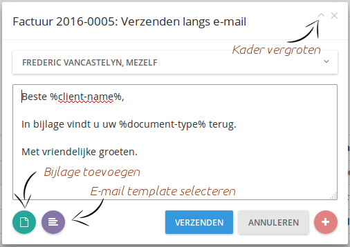 Verzenden van e-mail